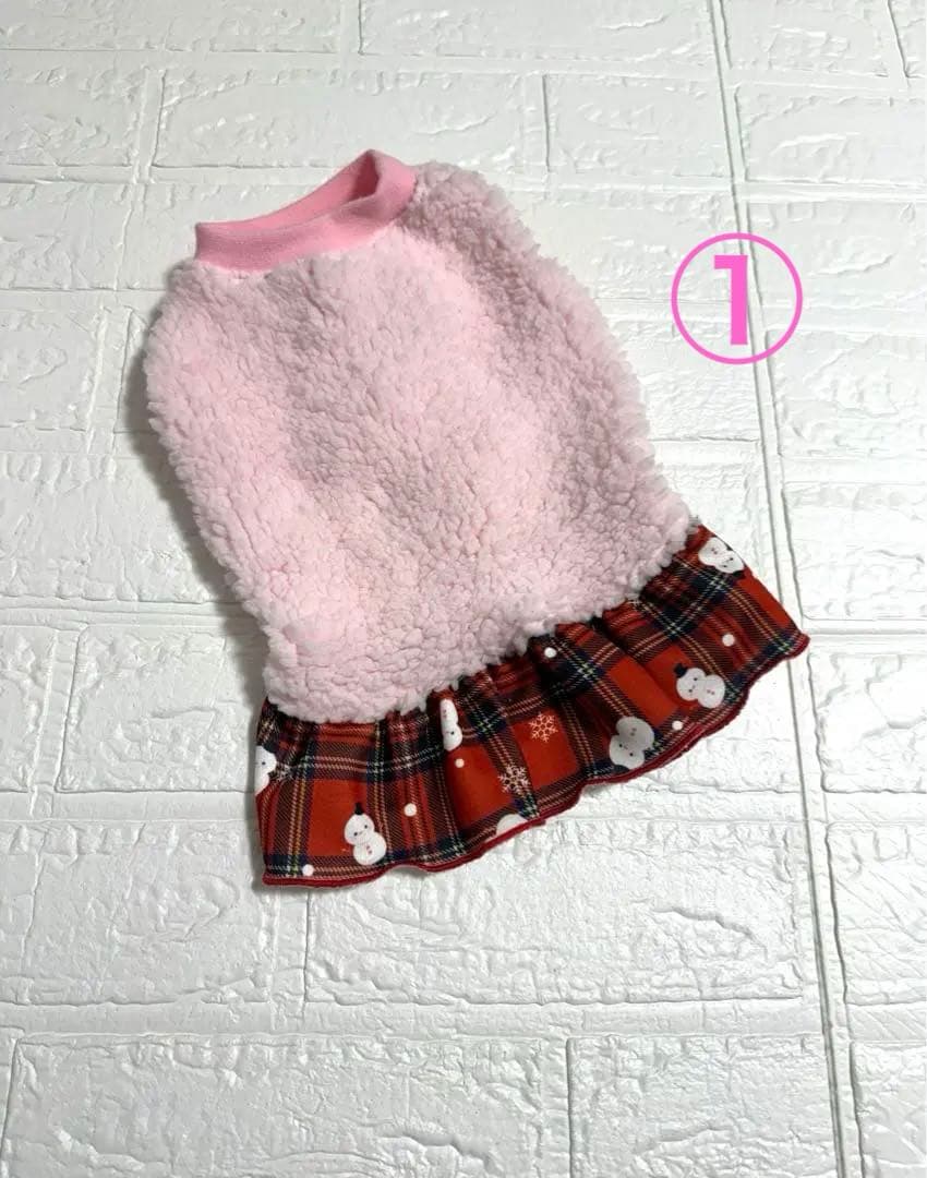 ☆ランラン☆ページ　雪だるま柄フリルワンピース、トナカイ柄タンクトップ