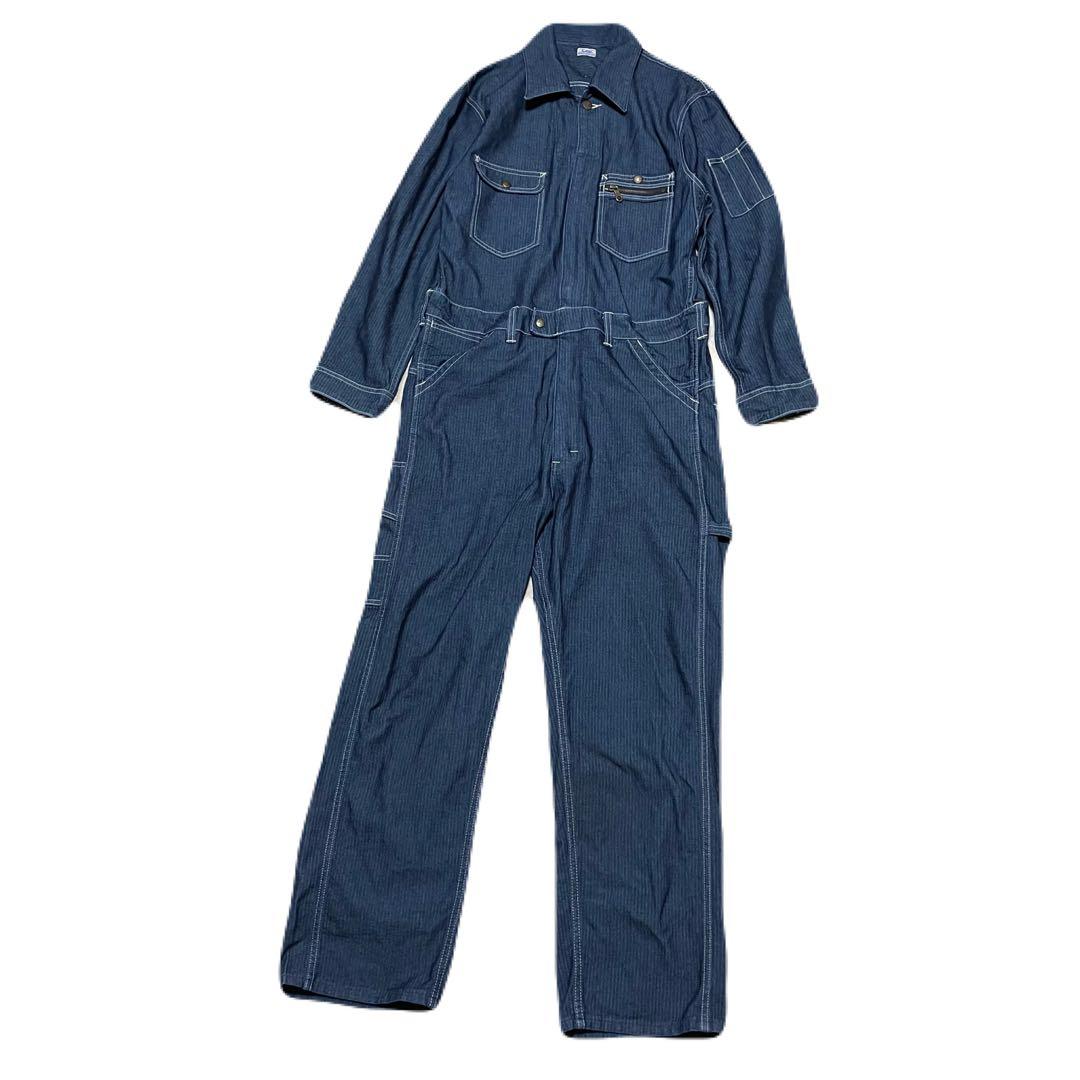 LEE ネイビー ストライプ つなぎオーバーオール つなぎ 使用頻度少なめ