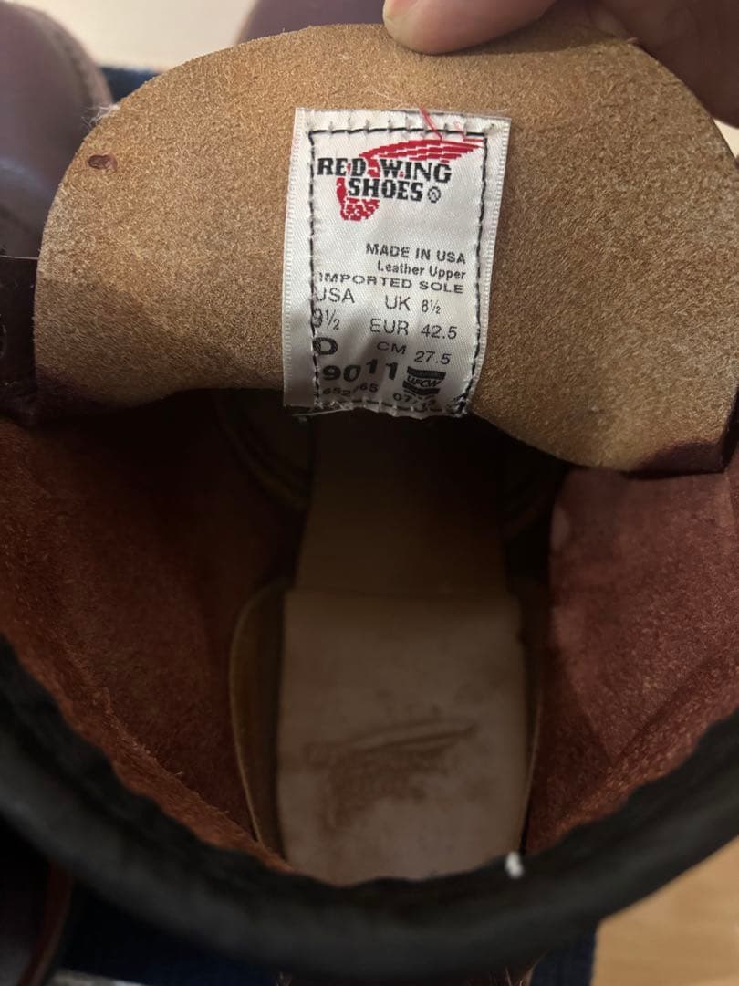 美品レッドウイング　9011ブラックチェリー27.5D