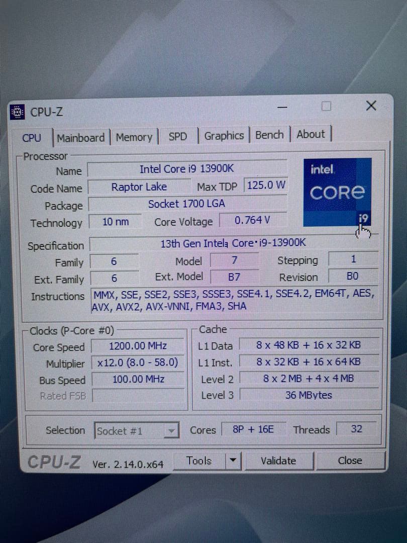 ベアボーン・キット intel 13900K & ASUS Z690-A & 64GB & 1TB