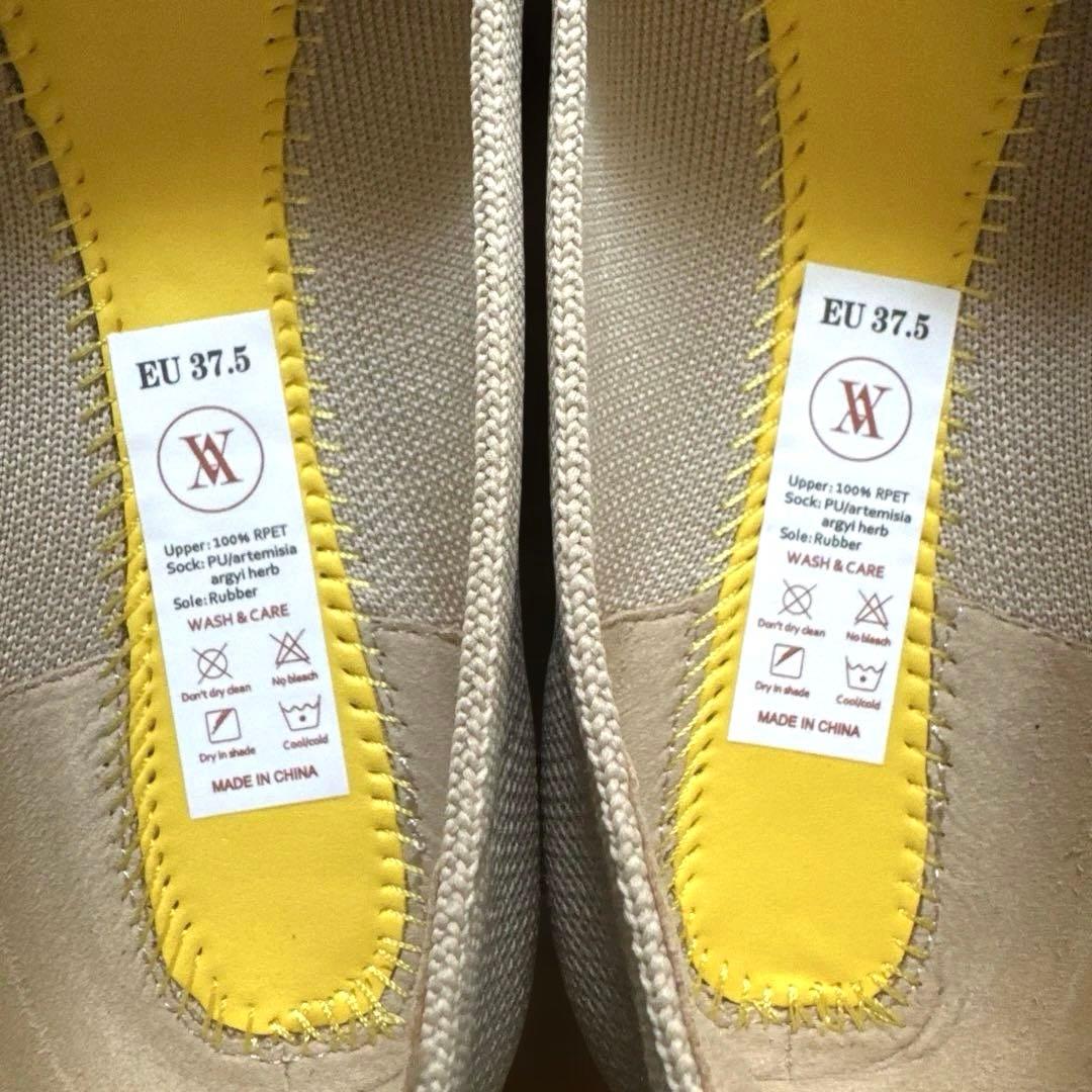 試着のみVIVAIA ポインテッドトゥ フラットシューズ 23.5 24 ビット