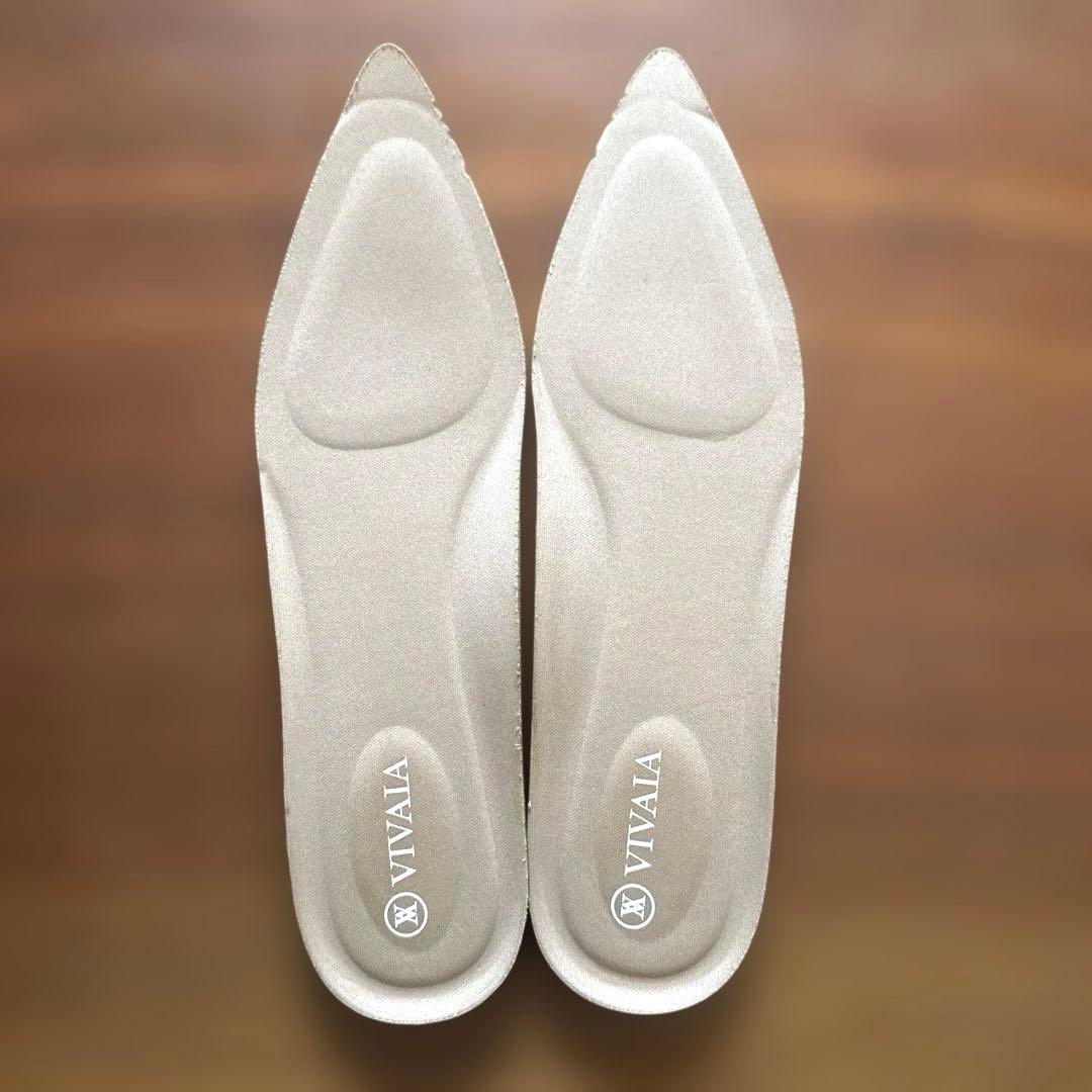 試着のみVIVAIA ポインテッドトゥ フラットシューズ 23.5 24 ビット