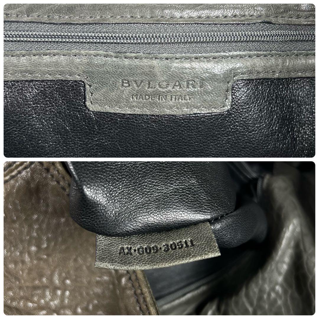 【良品】BVLGARI ブルガリ レオーニ ショルダーバッグ 2way カーキ
