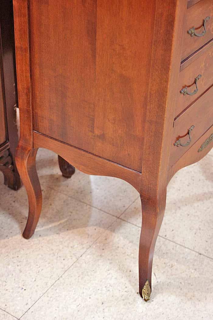 イタリア チェスト 7段 ネコ脚 象嵌 クラシック アンティーク 1944-7