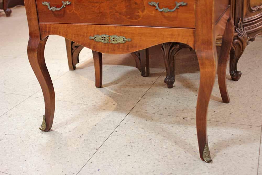 イタリア チェスト 7段 ネコ脚 象嵌 クラシック アンティーク 1944-7