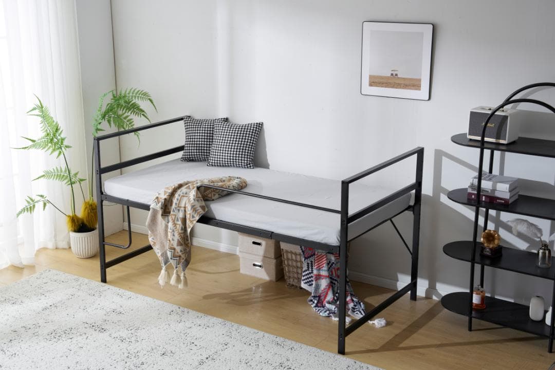 【高さ110cm】ロフトベッド パイプベッド シングル システムベッド 収納