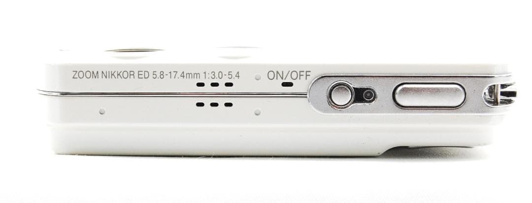 【美品/動作確認済】Nikon CoolPix S3ホワイト　バッテリー充電器付