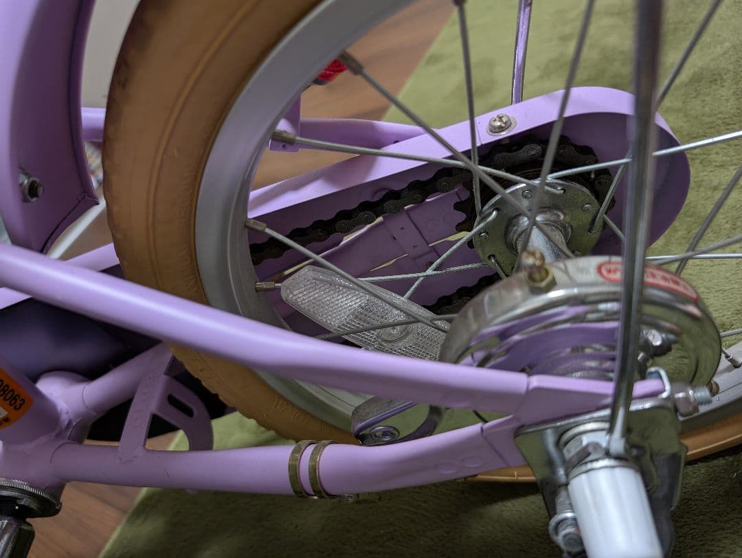 幼児用自転車 14インチ 紫 直接引き渡し希望