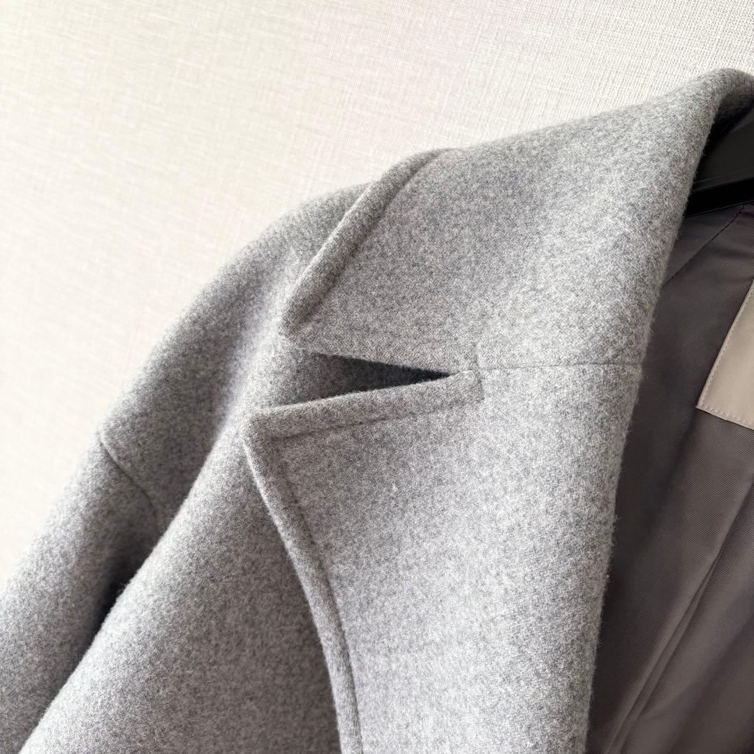 極美品✨スピックアンドスパン 人気 WメルトンPコート グレー 36