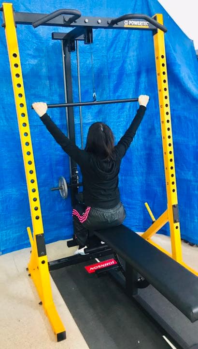 パワーテック社ハーフラック(WB-HR16)専用　ラットロー 奥柱・プレート式