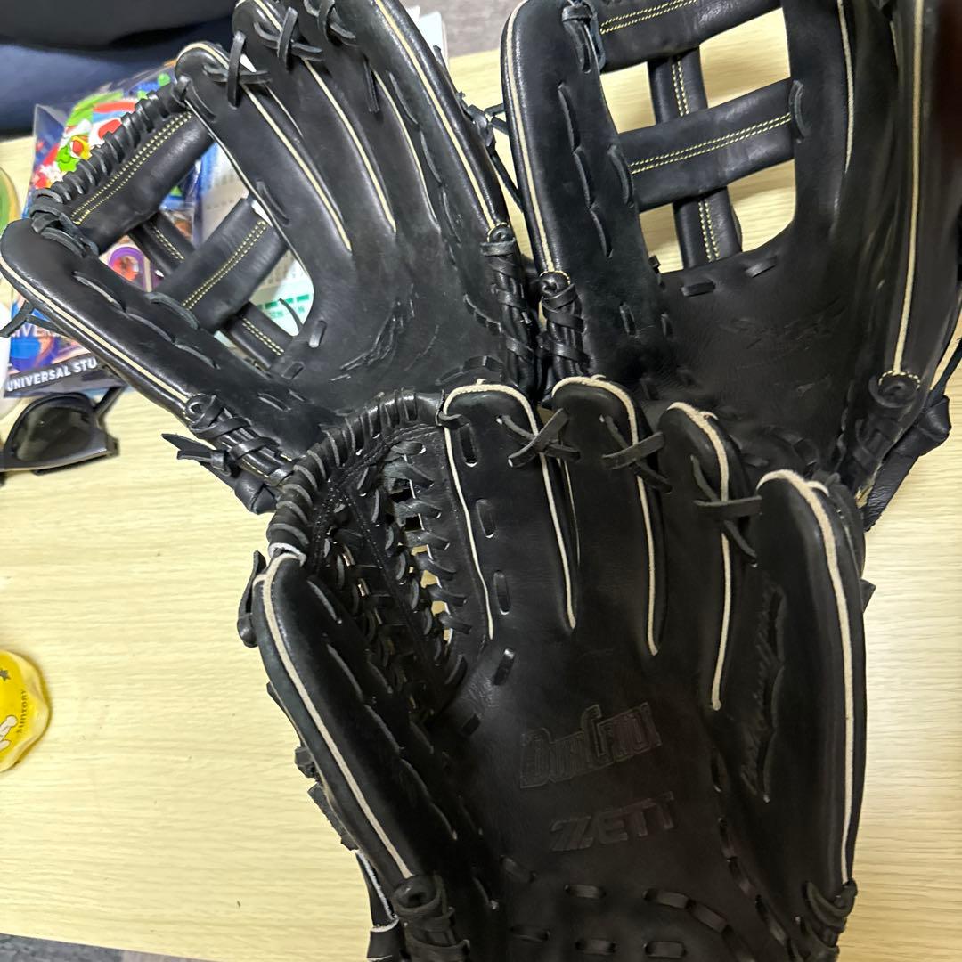 ETT 軟式グローブ 3個セット 黒