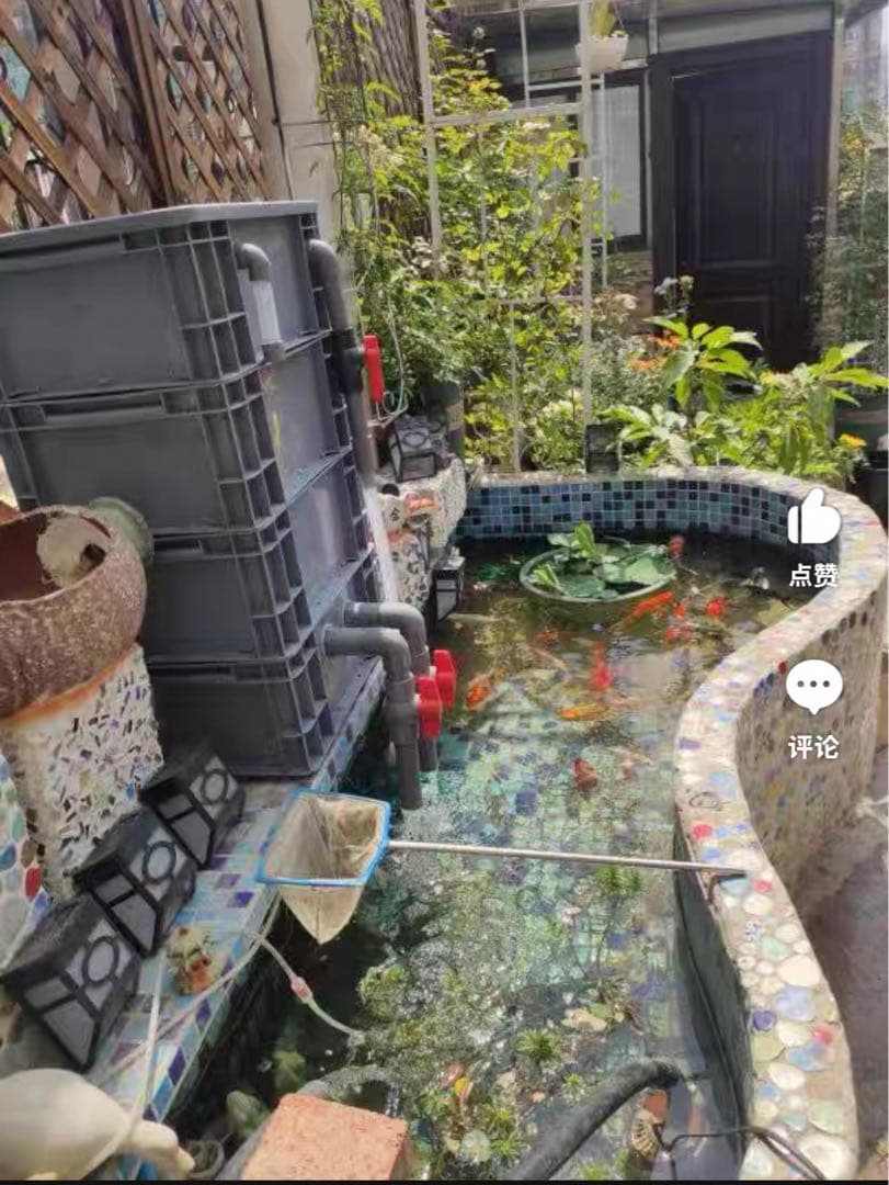 コンパクト小型お任せ高性能濾過材2段付き　池水槽用万能フィルター外部式濾過器装置