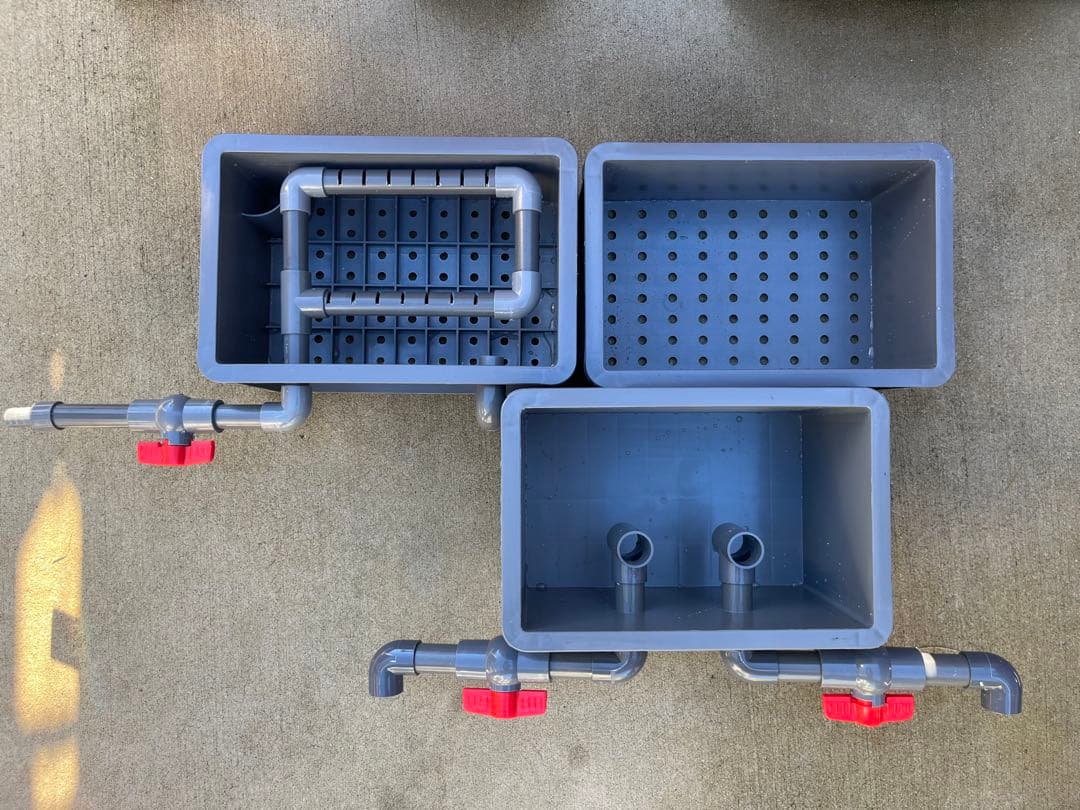 コンパクト小型お任せ高性能濾過材2段付き　池水槽用万能フィルター外部式濾過器装置