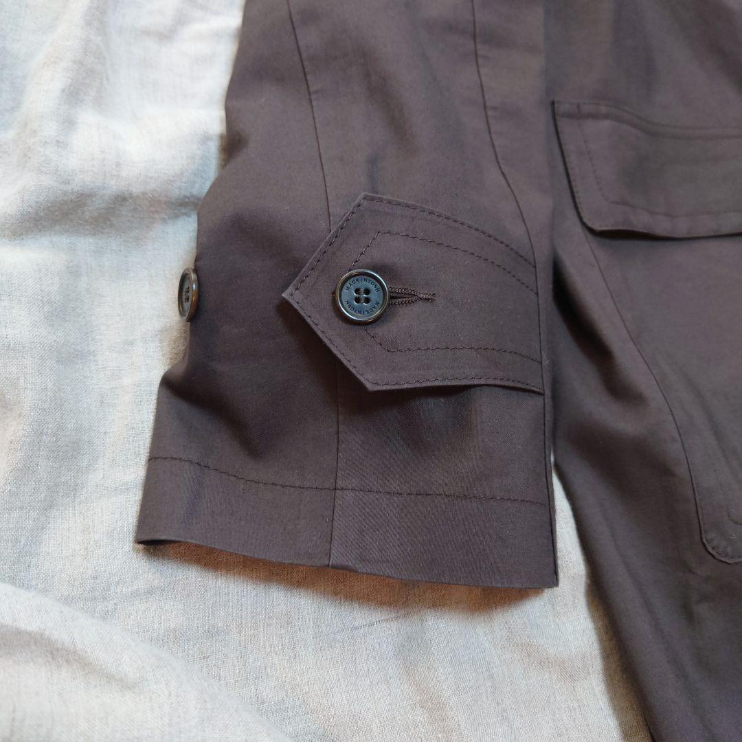 MACKINTOSH ゴム引き ダークブラウン フード付きダッフルコート 42