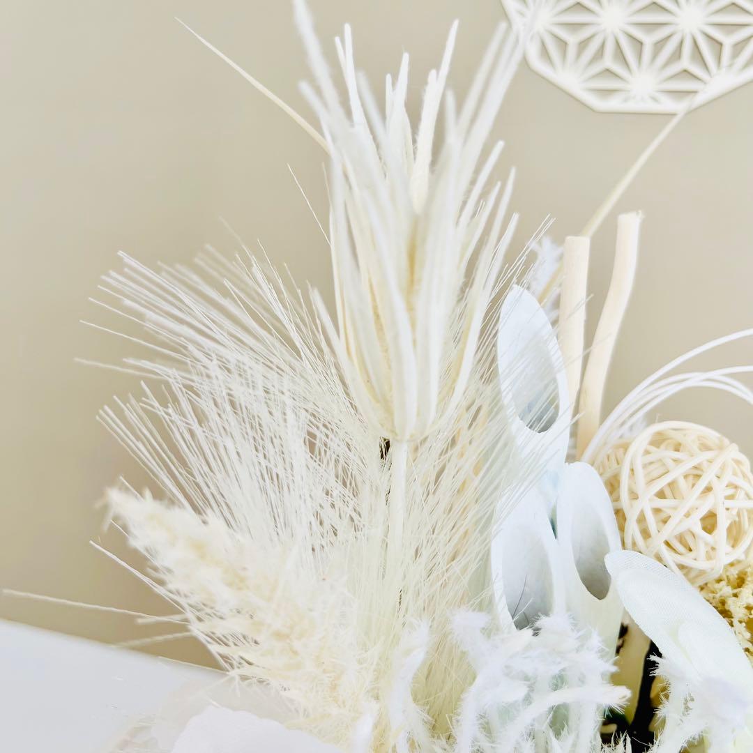 お正月飾り 門松 白 モダン門松 ハンドメイド 中201