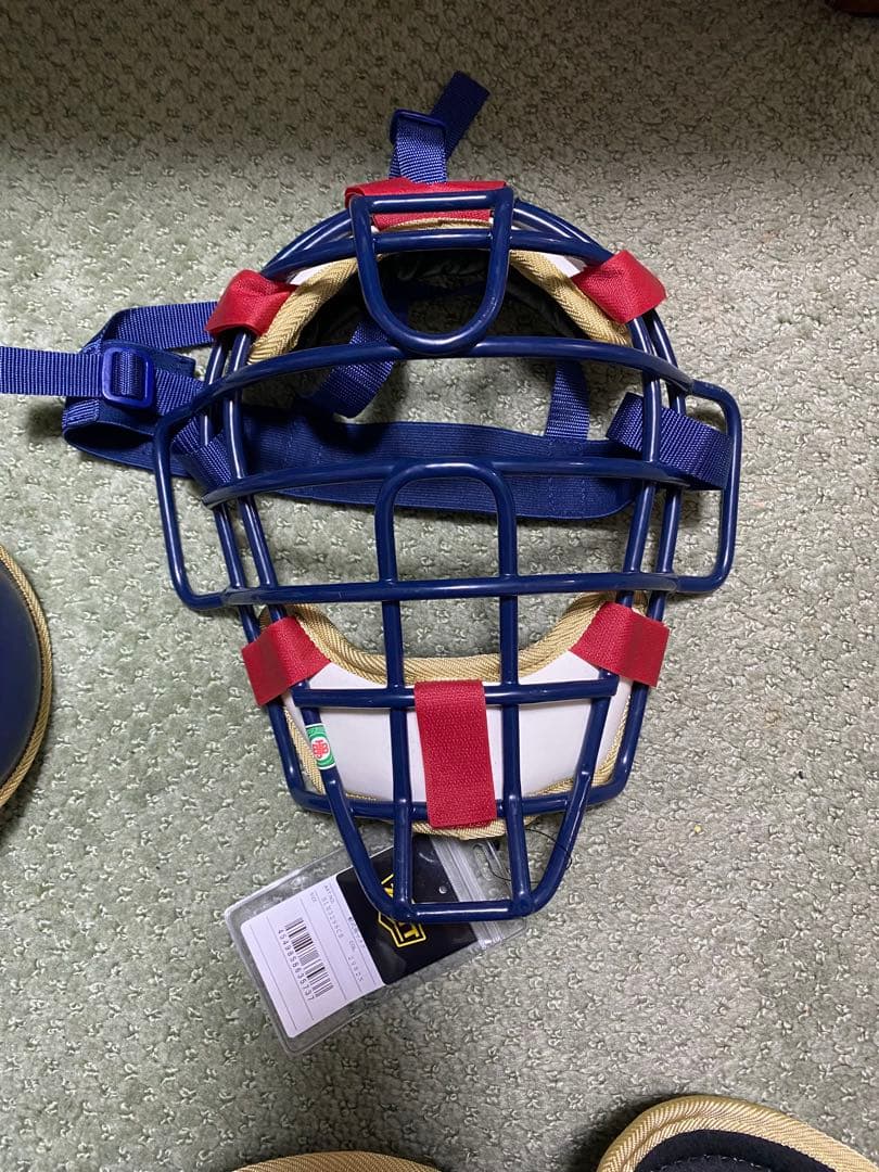 ZETT キャッチャー防具 ネイビー/レッド