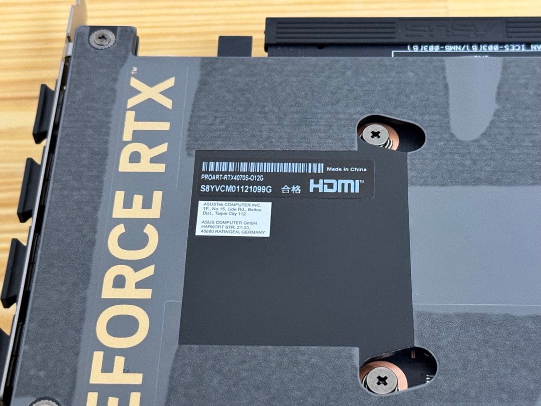 ASUS ProArt RTX 4070 SUPER 12GB ほぼ未使用