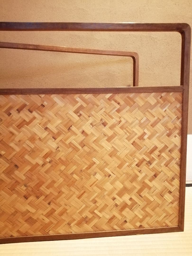 【茶道具】鳳凰紋網代風炉先屏風　風炉先220