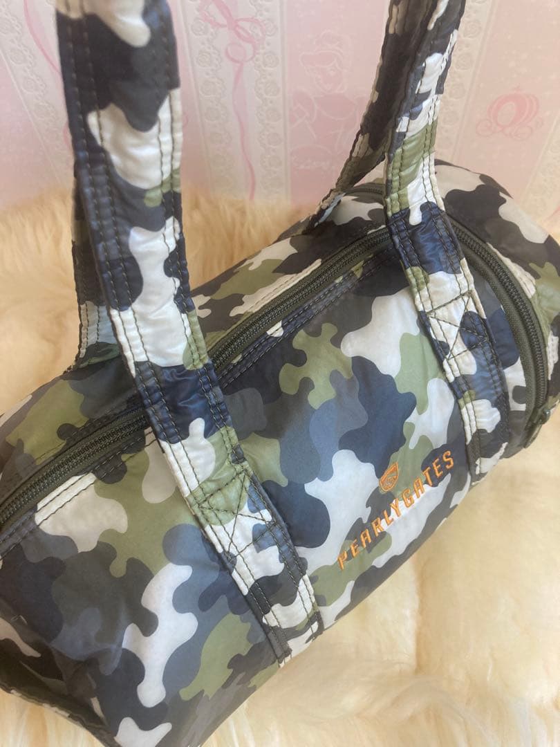 【希少】正規品　パーリーゲイツ カートバッグ 迷彩 ラウンドバック　円柱型