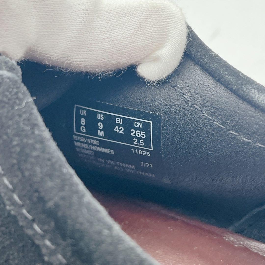 訳アリ❗️定番 クラークス ワラビー モカシンシューズ 黒 スエード 26.5cm