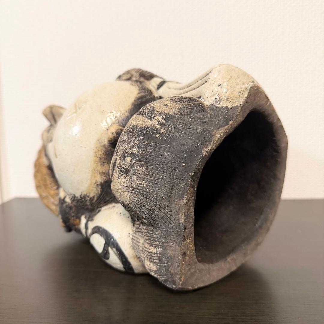 送料無料 明治初期創業老舗 狸庵 信楽焼 手造りのたぬき タヌキ 置物 置き物