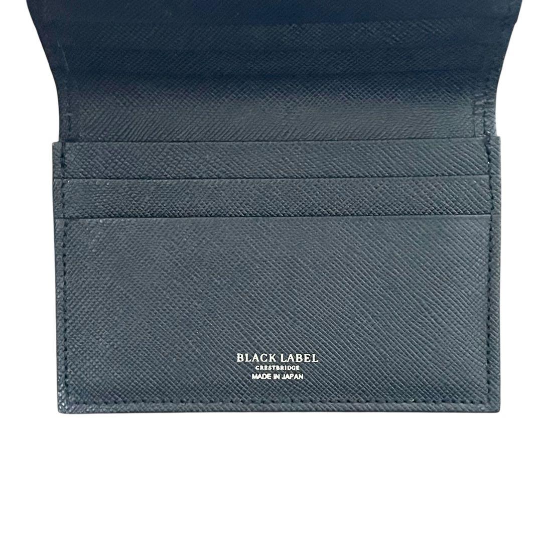 ブラックレーベルクレストブリッジ 名刺入れ カードケース チェック ネイビー