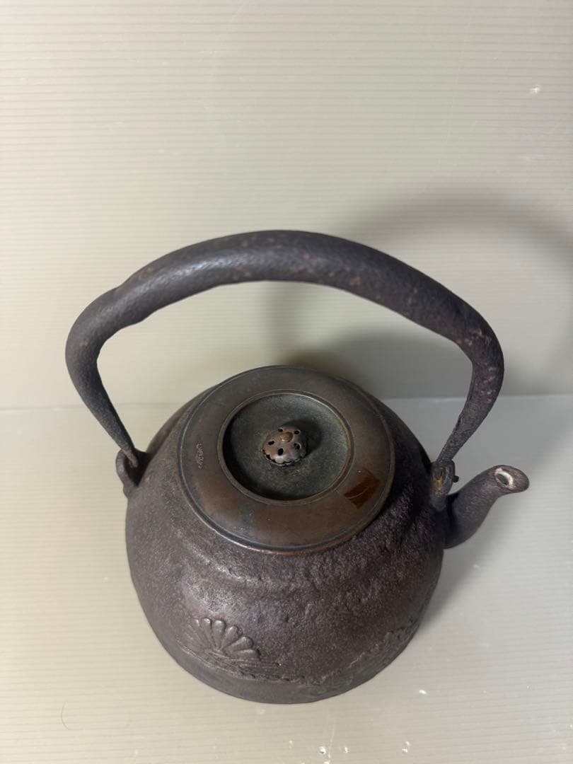 2486 龍文堂　鉄瓶　時代物