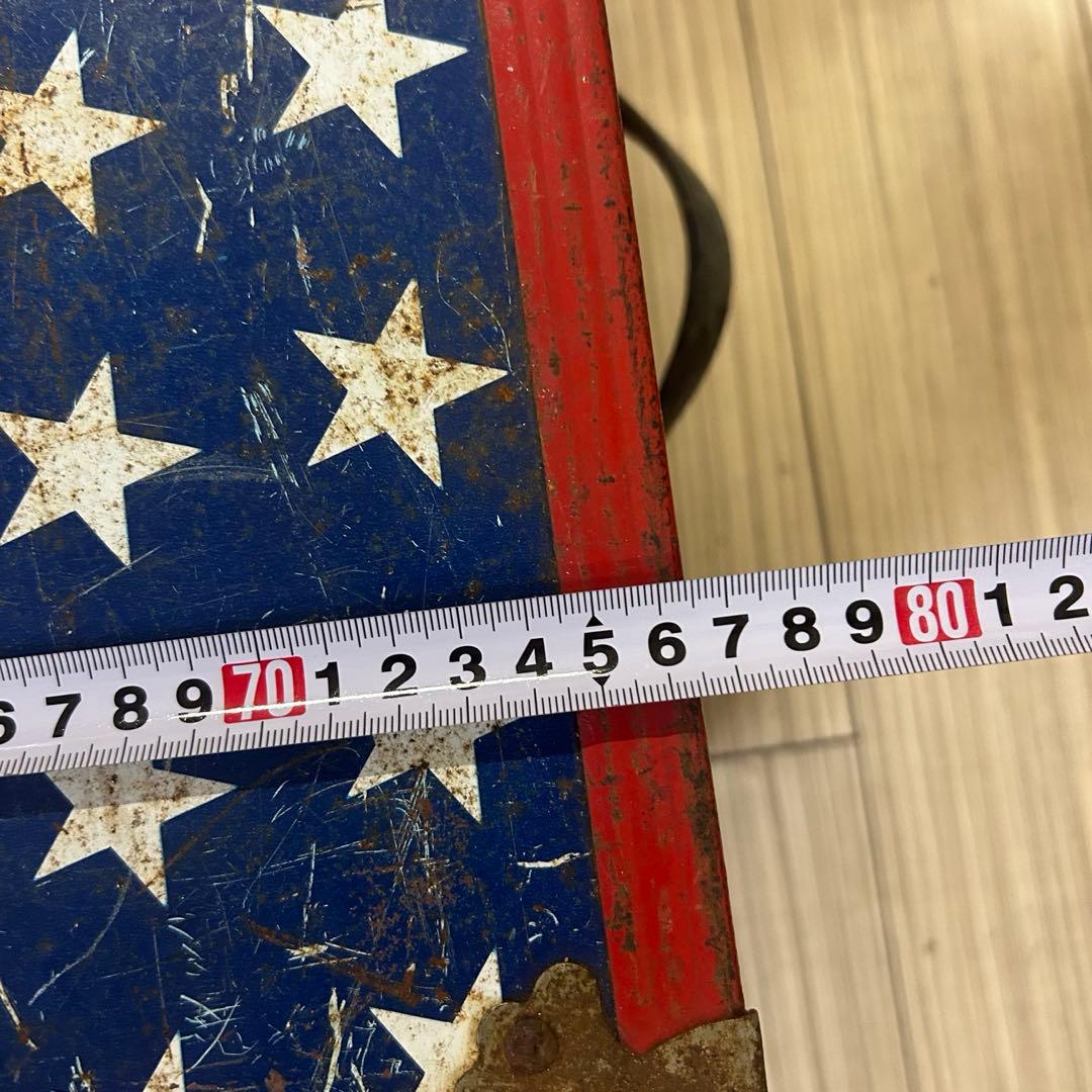アメリカン　ヴィンテージ　家具　アメリカ国旗　星条旗　トランク　ボックス