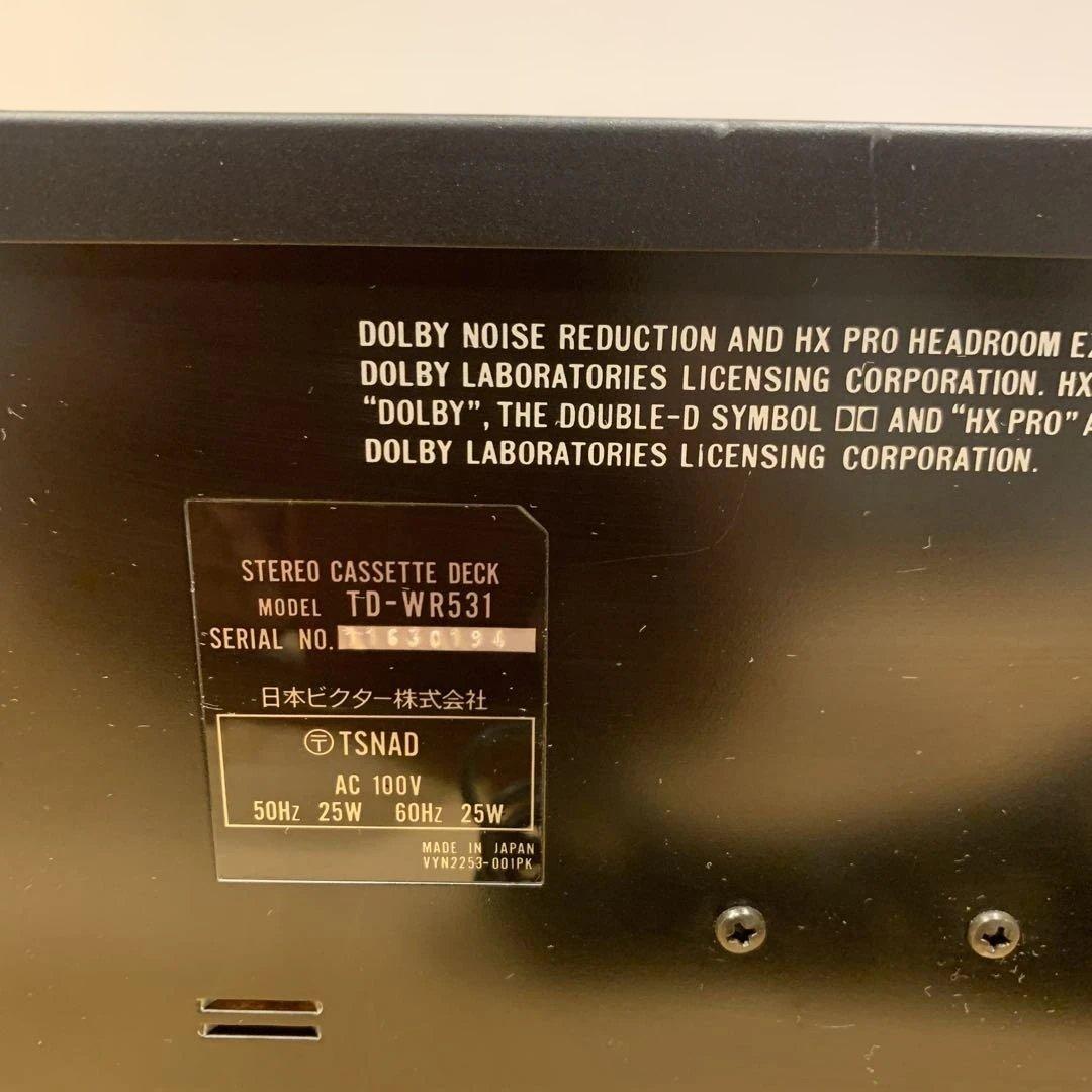 希少Victor TD-WR531 ツインリバースステレオカセットデッキ 動作品