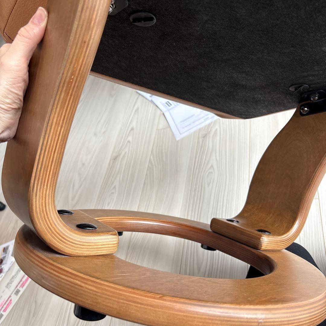 送料込み　ニトリ　パーソナルチェア（ラルフ3革MBR）　※オットマン別配送