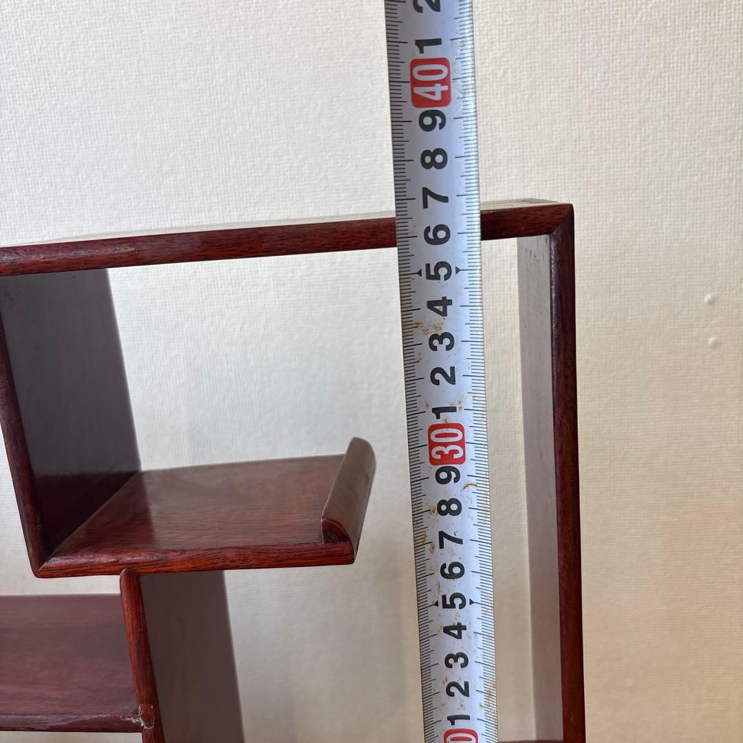 違棚　木製　高さ約36.5cm 横幅約53cm 置物　香炉セット