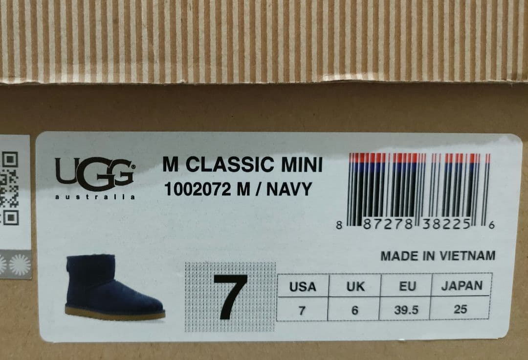 UGGクラシックミニムートンブーツネイビー紺色25