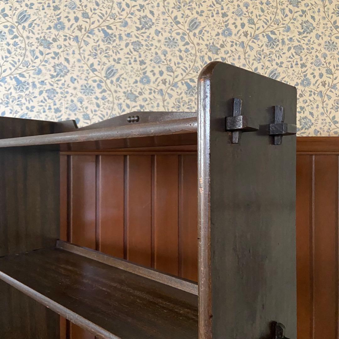 アンティーク　古い本棚　レトロ　楔棚　オープンラック　くさび棚