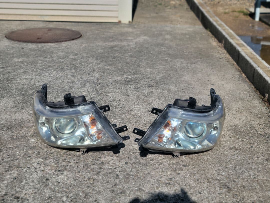 24日21時までMH23Sスティングレーヘッドライト左右キレイコーティング済み