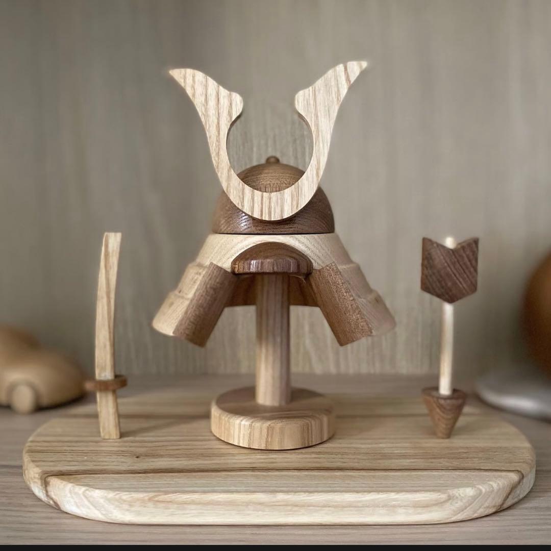 木製かぶとセット