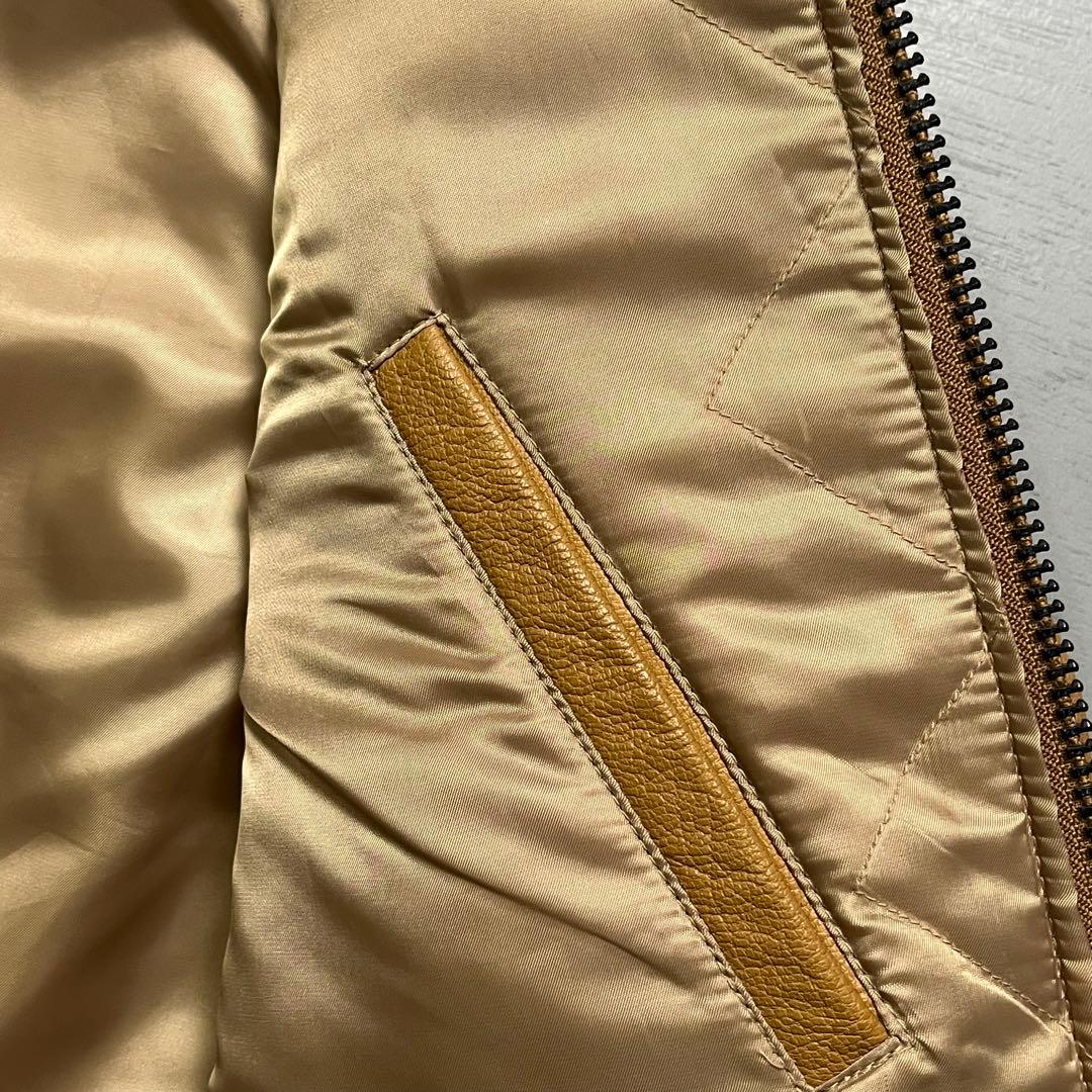 AVIREX レザージャケット　スタジャン　やぎ革　オールレザー　スタッズ　S