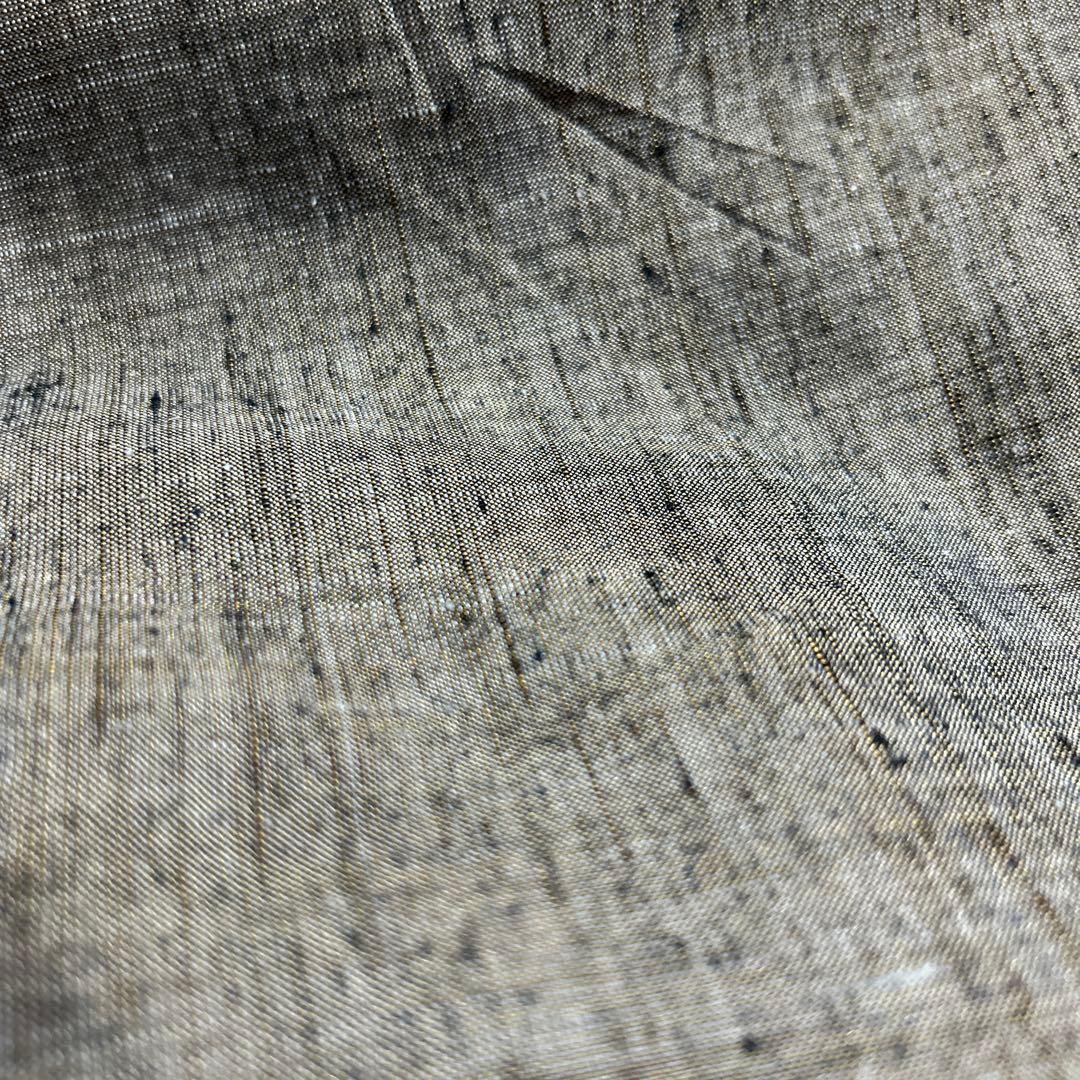 未使用近い　美品　袷　正絹　上質紬　ぜんまい紬　小紋　フルセット　4点