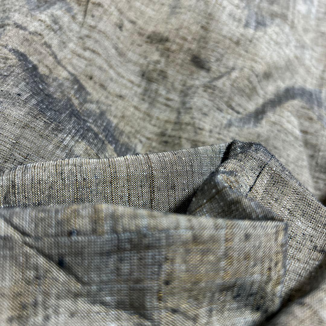 未使用近い　美品　袷　正絹　上質紬　ぜんまい紬　小紋　フルセット　4点