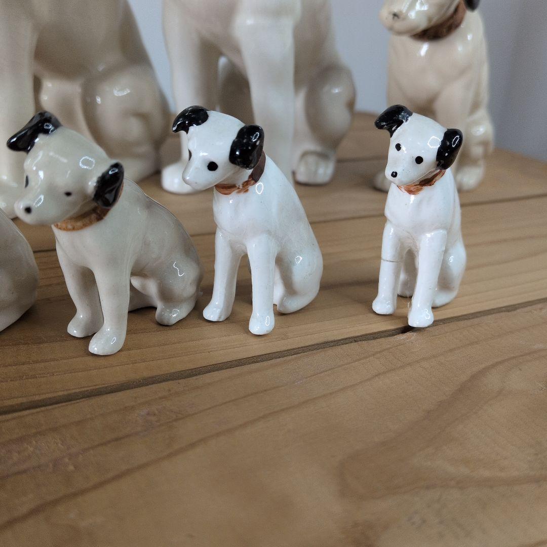 ひでさん【 ヴィンテージ 】 ニッパー君／ビクター／陶器製置物9体セット