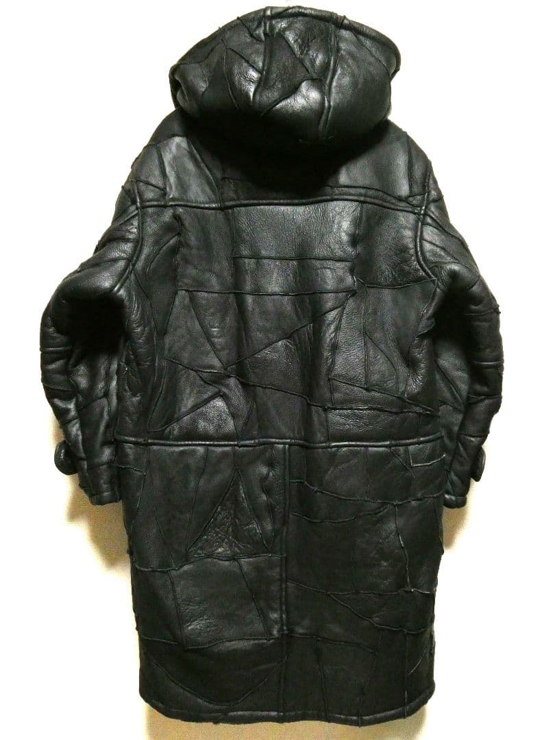 ヴィンテージ！超絶人気カラーブラック！ツギハギ！リアルムートンダッフルパーカー