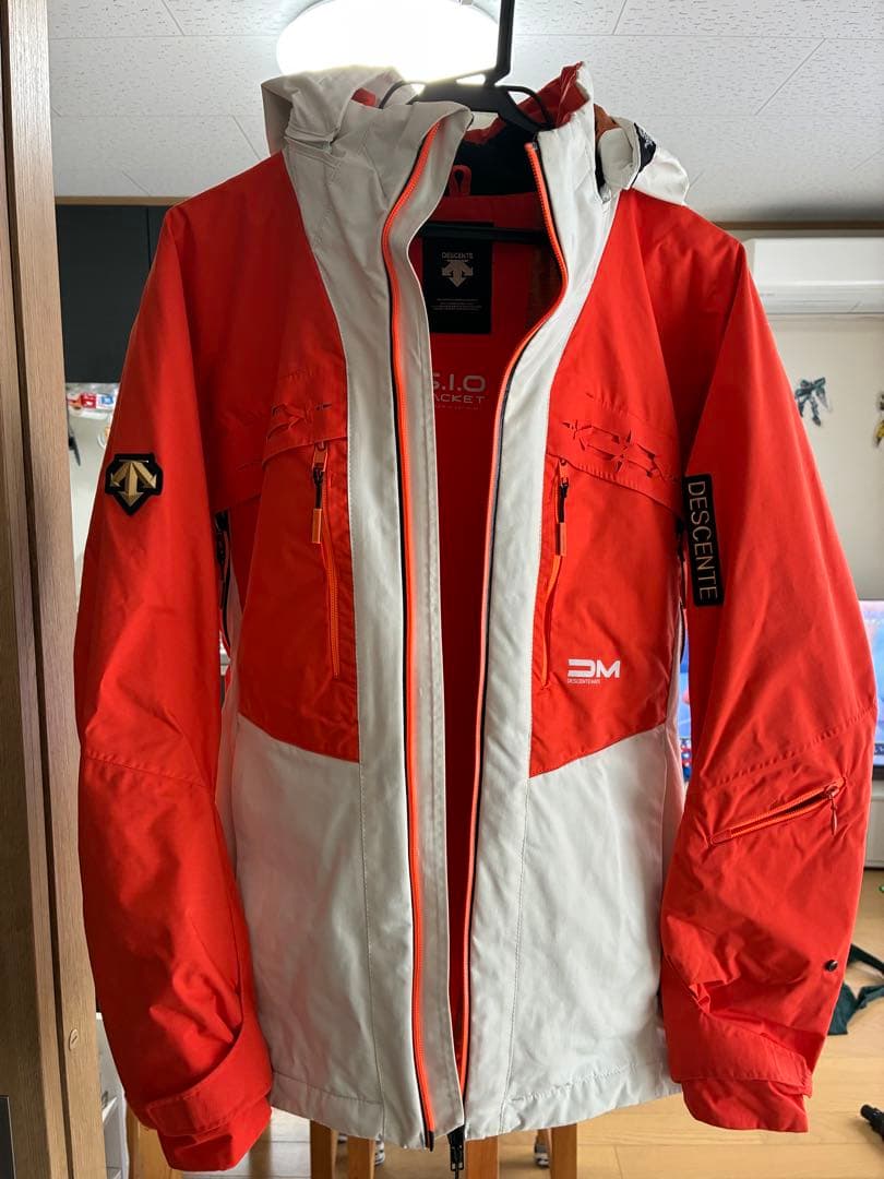 デサントDM スキーウェア オレンジ/ホワイト