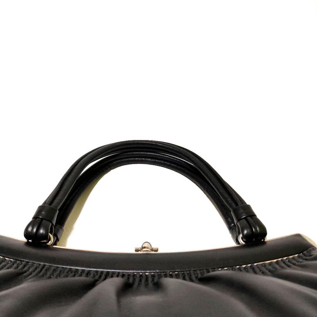 【極美品】皇室御用達 HAMANO ハマノ 飾り石付き ハンドバッグ