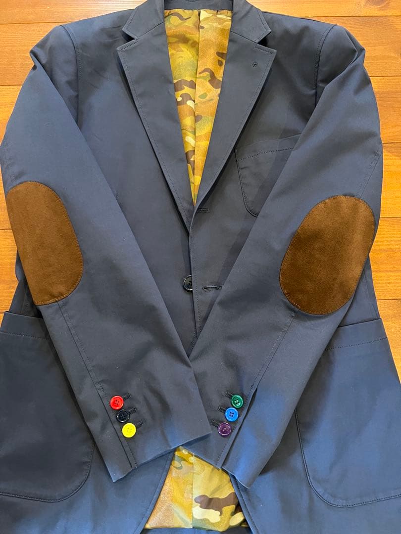 ソフネット SOPHNET. セットアップ　裏地迷彩 ストレッチ M 紺