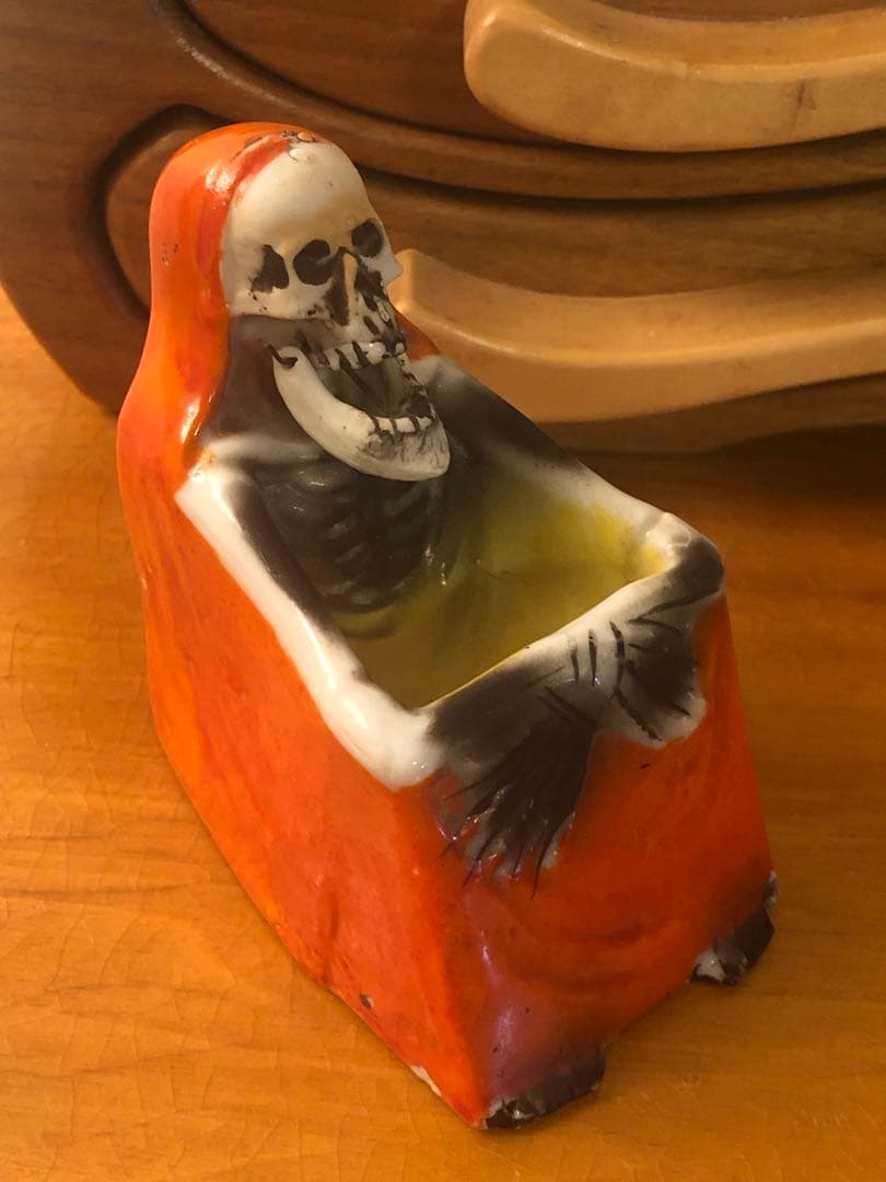 ビンテージ50s Japan スカル　髑髏　骸骨　死神　ミッドセンチュリー