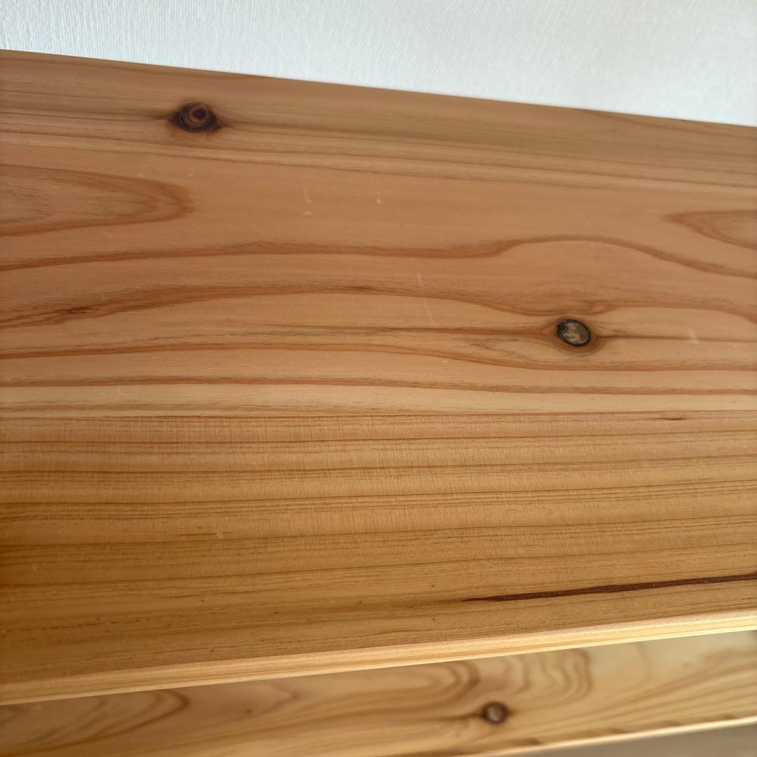 KANADEMONO シェルフ 無垢 杉 Black Steel