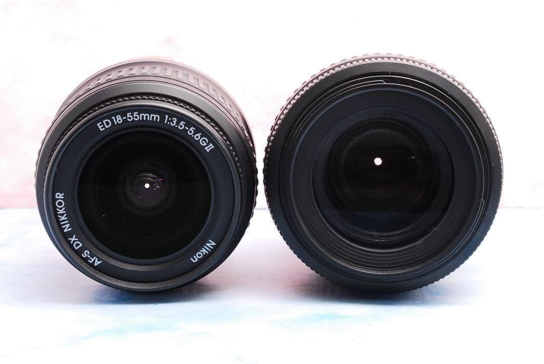 ニコン D40★入門セット★一眼レフカメラ★S数少！★望遠レンズ付Wレンズ