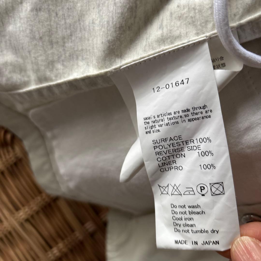 Sacai アイボリー モッズコート キルティング襟　みっちゃん