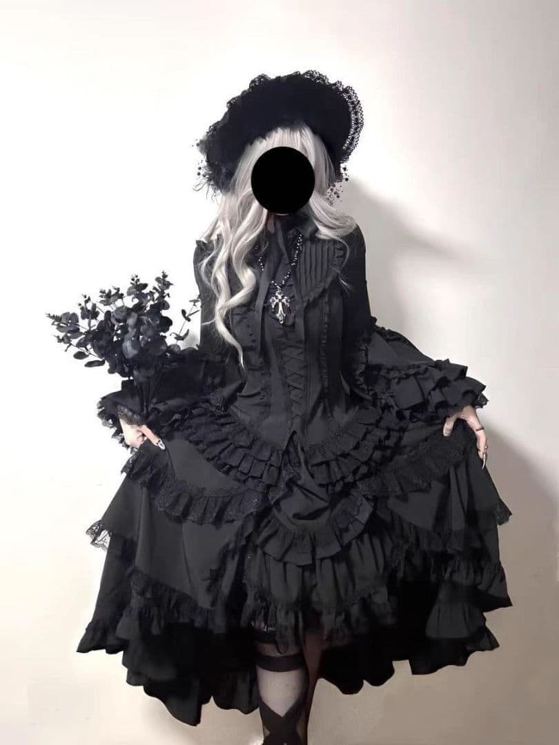 【らり】ゴスロリ ロリータセット　Lサイズ