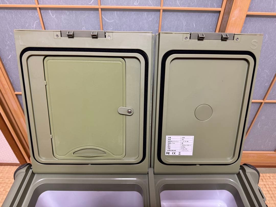 THORR ポータブル冷蔵庫　オリーブ＆ダークグレー 30L