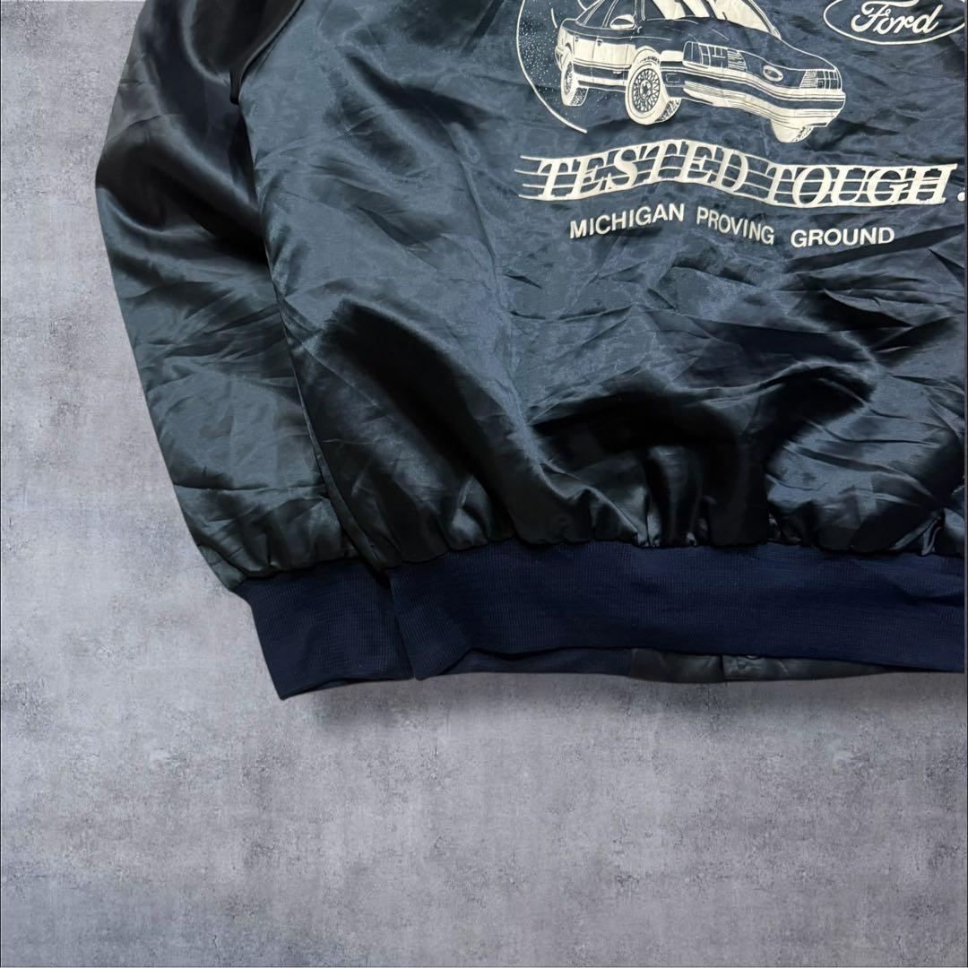 vintage USA製古着 FORD 両面プリント 企業ロゴ コーチジャケット